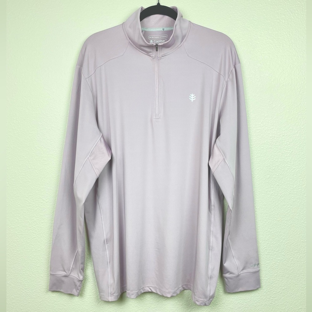 Coolibar Men's XL UPF 50+ Agility Perfromance Pullover Lilac Purple Long Sleeve